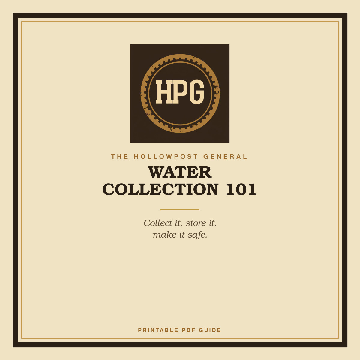 Water Collection 101 cover