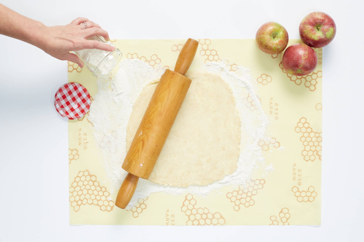 Bees Wrap Beeswax Reusable Bread Wrap - Honeycomb Print