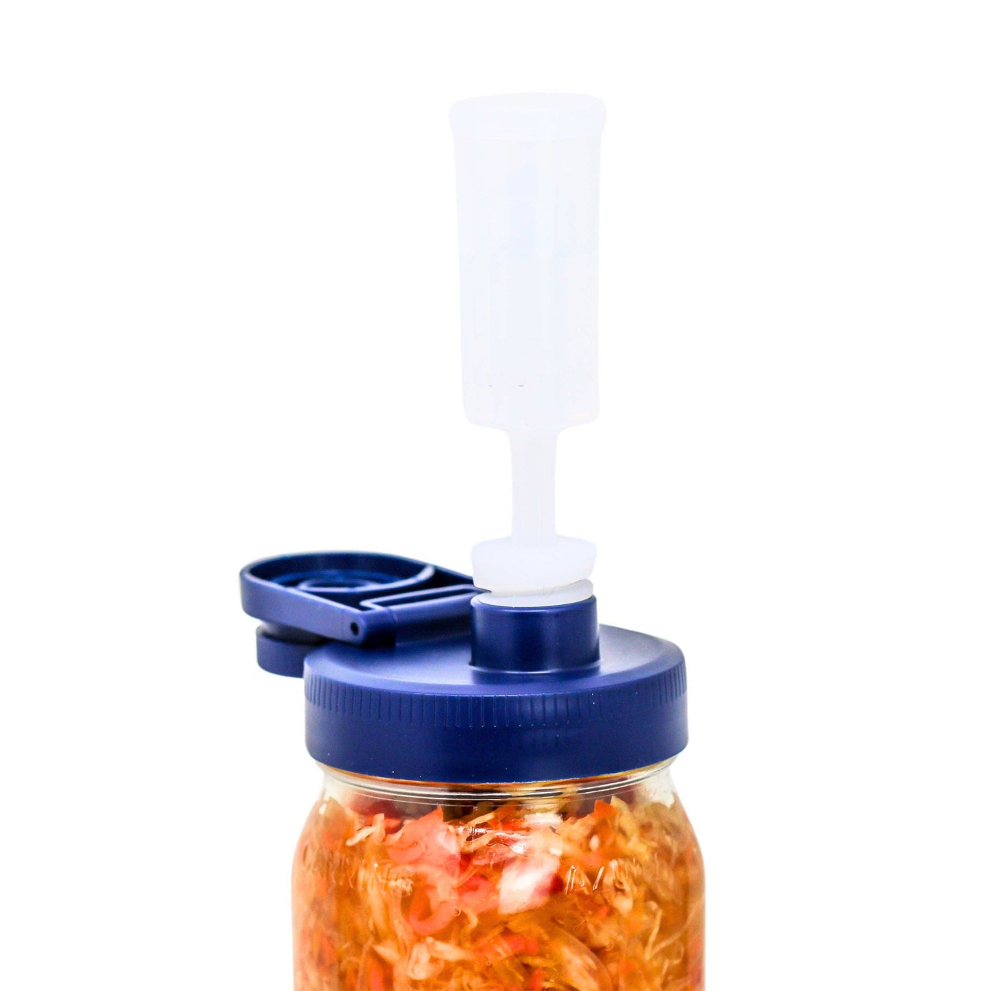 Fermentation Kit Lid for Wide Mouth Mason Jars (Jars Not Included) Blue Fermenting Kit 1 Pack