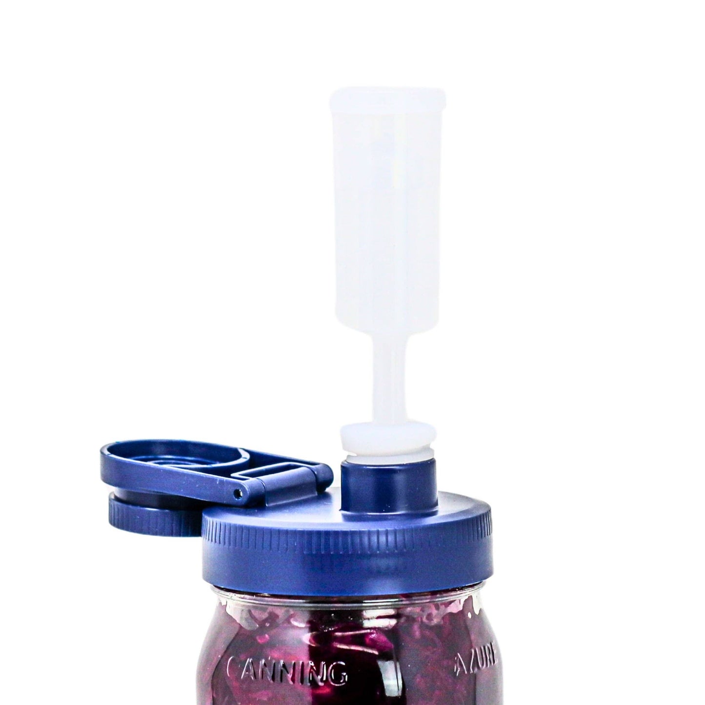 Fermentation Kit Lid for Wide Mouth Mason Jars (Jars Not Included) Blue Fermenting Kit 1 Pack