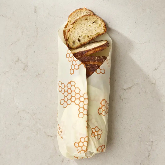 Bees Wrap Beeswax Reusable Bread Wrap - Honeycomb Print