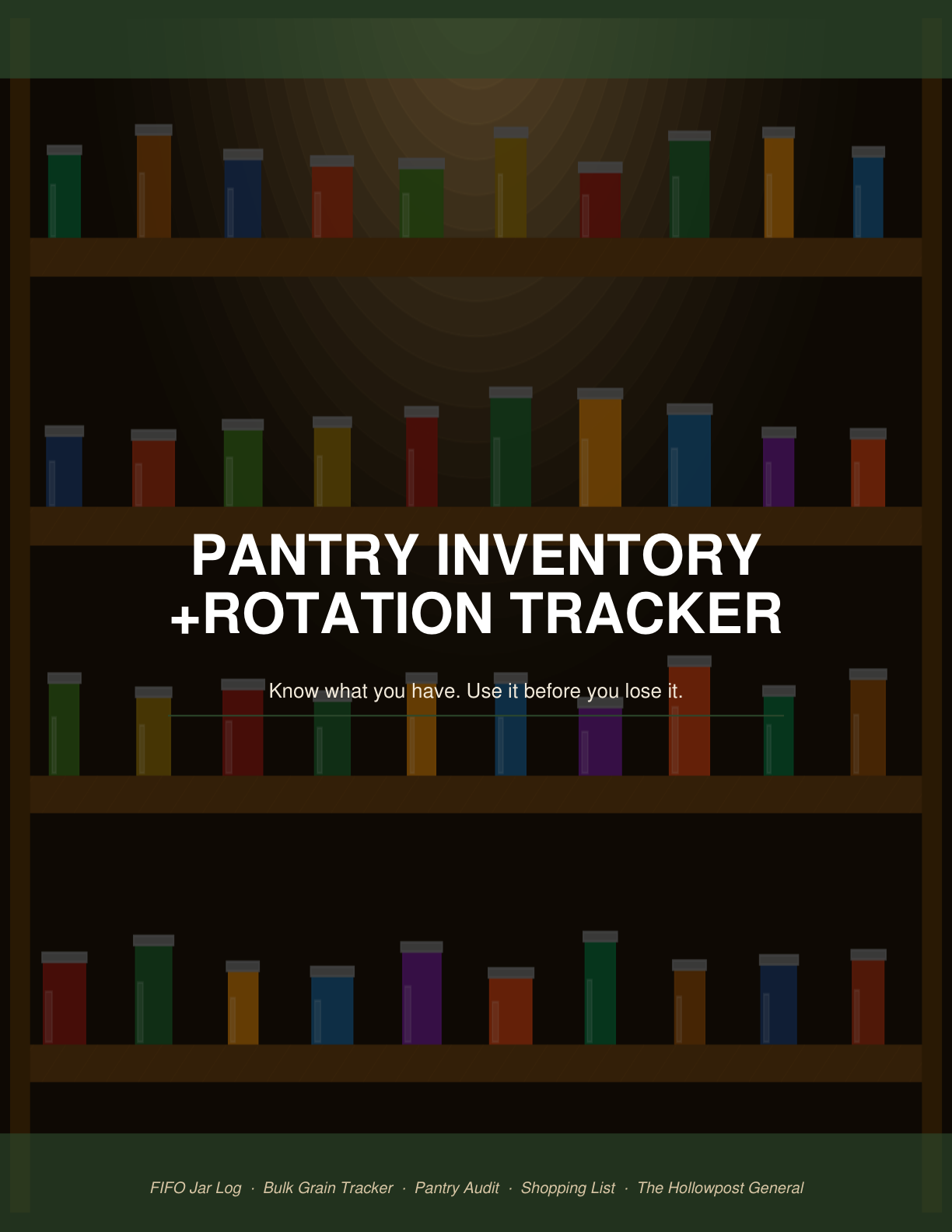 Pantry Inventory + Rotation Tracker — Printable PDF