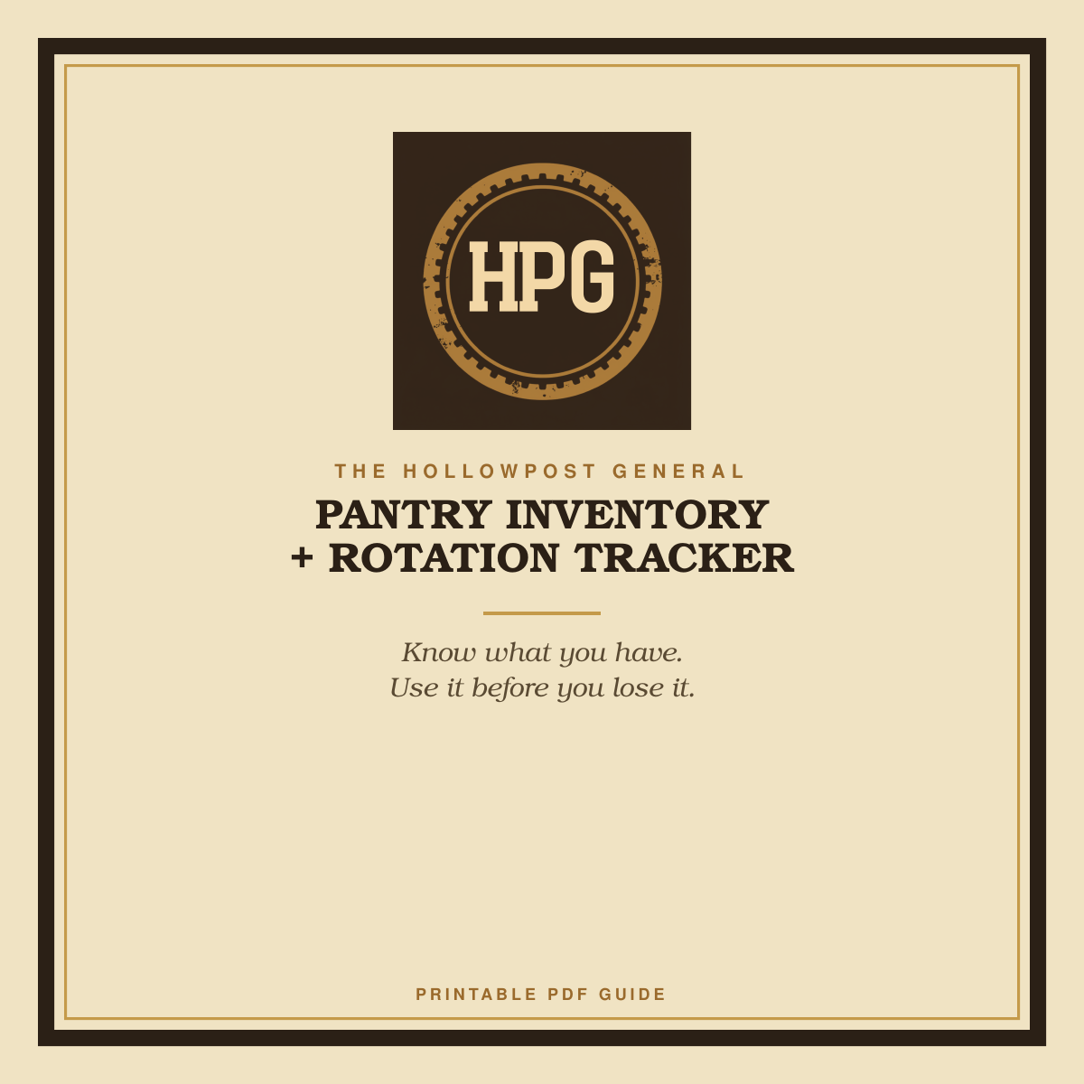 Pantry Inventory + Rotation Tracker cover