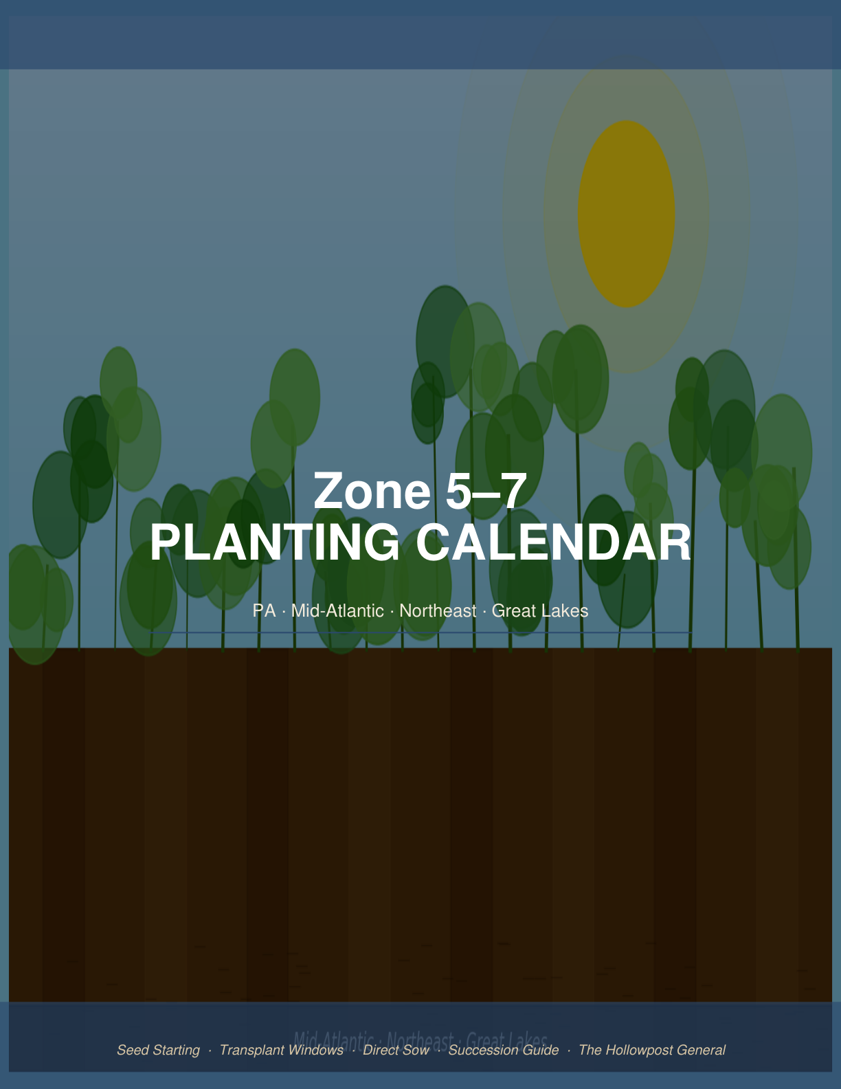 Planting Calendar — Printable PDF (Select Your Zone)