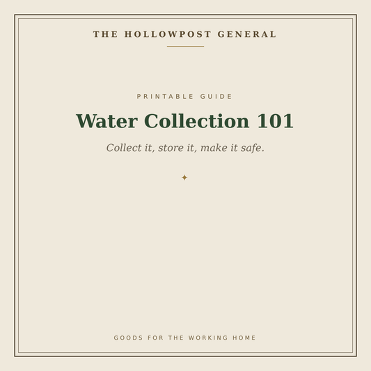 Water Collection 101 printable guide