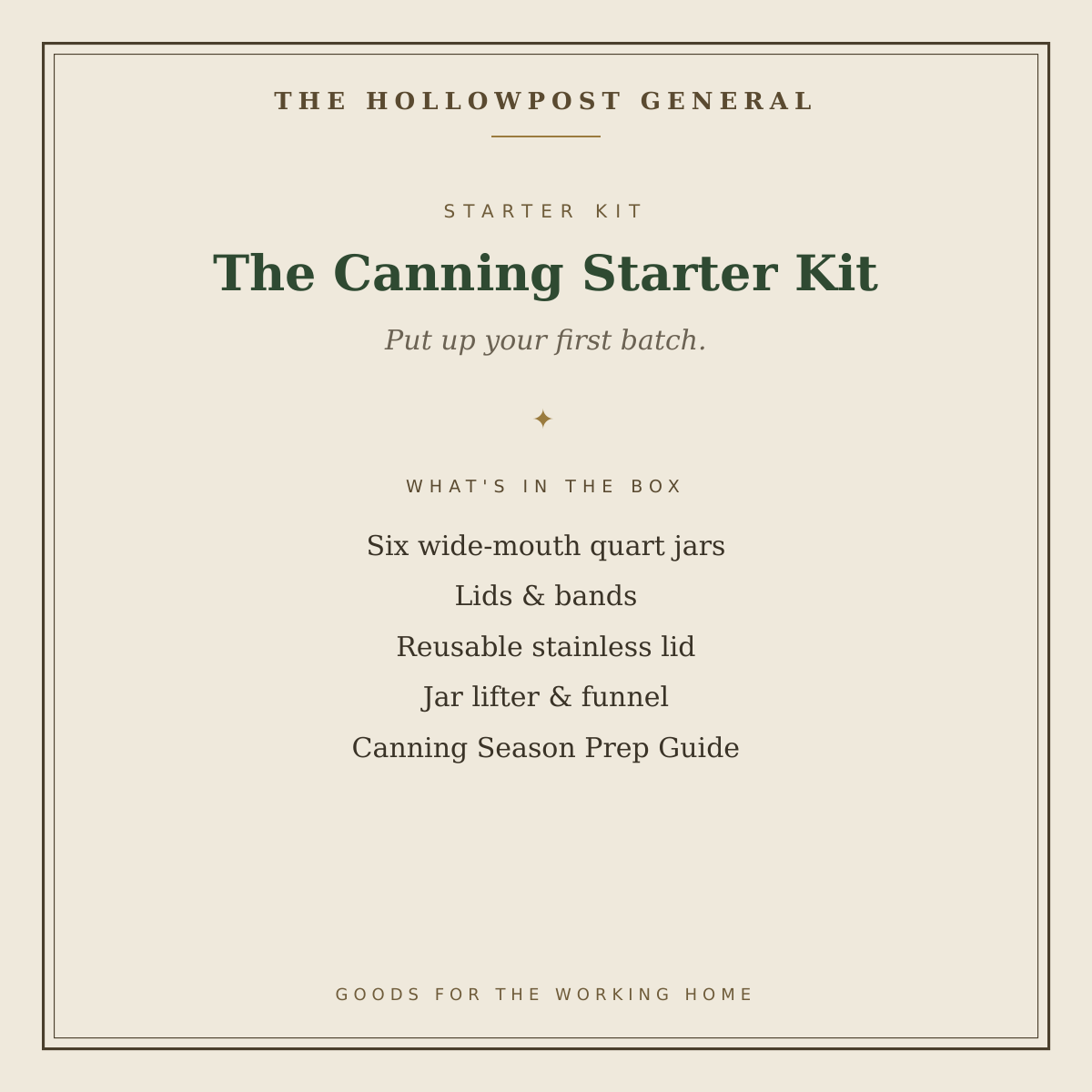 The Canning Starter Kit